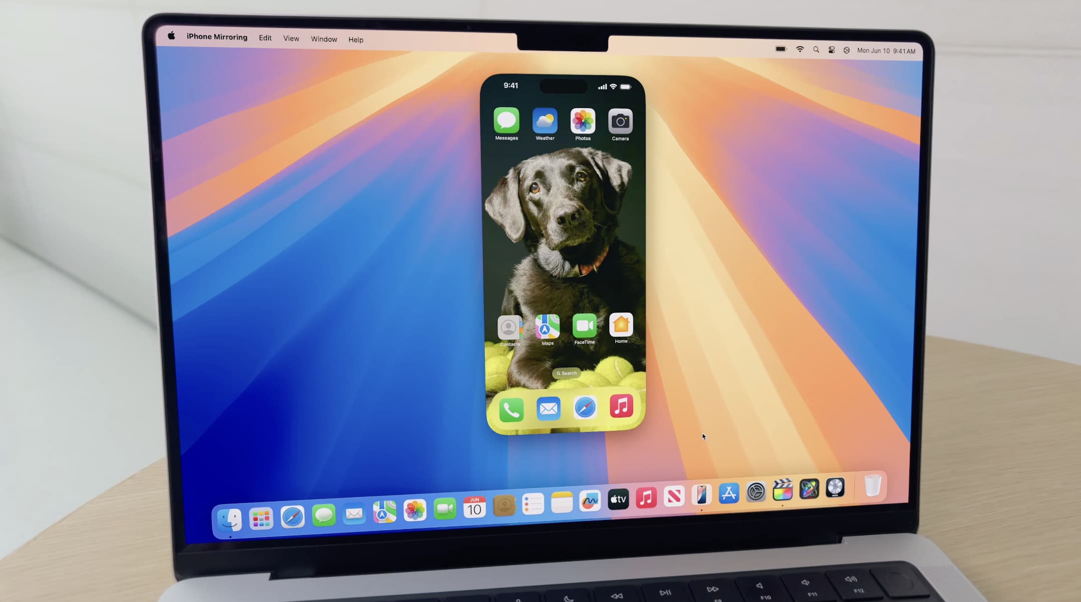 Mise en miroir de l'iPhone dans macOS Sequoia